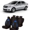 Huse auto dedicate DACIA Logan 2012 - 2019 cu insertii de piele ecologica