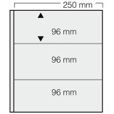 Set 5 folii albe, Garant, cu 6 buzunare de 96 x 250 mm