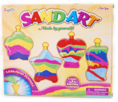 Set 4 sticlute cu nisip pentru decorat - jucarie creativ educativa foto