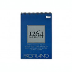 Bloc desen 1264 Black Drawing A3 200gr 40 file cu spirală Fabriano