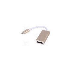 Cablu DisplayPort soclu, USB C mufa, USB 3.1, lungime 0.15m, {{Culoare izola&#355;ie}}, AKYGA - AK-AD-56