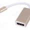 Cablu DisplayPort soclu, USB C mufa, USB 3.1, lungime 0.15m, {{Culoare izola&amp;#355;ie}}, AKYGA - AK-AD-56