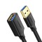 Ugreen Cablu prelungitor USB 3.0 (femelă) la USB 3.0 (mascul) 1,5 m - negru (US129 30126)