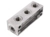 Bloc ramificator de presiune 0-16bar din aluminiu - 1 intrare si 3 iesiri