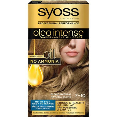 Vopsea de par, Syoss Oleo Intense, nuanta 7-10 Blond Natural foto