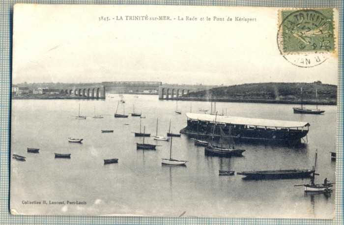 AD 137 C. P. VECHE -LA TRINITE SUR-MER -LA RADE ET LE PONT-FRANTA -CIRCULATA1919