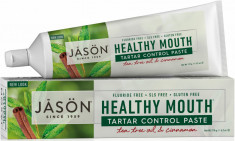 Pasta de dinti Healthy Mouth, fara fluor, cu tea-tree si scortisoara, Jason, 170g foto