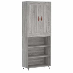 Dulap inalt, gri sonoma, 69,5x34x180 cm, lemn compozit