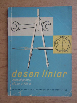 Desen liniar, manual pentru clasa a VIII-a (1962) foto