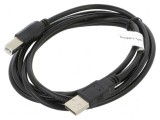 Cablu USB 2.0 A la B, 1,8m, negru, aurit