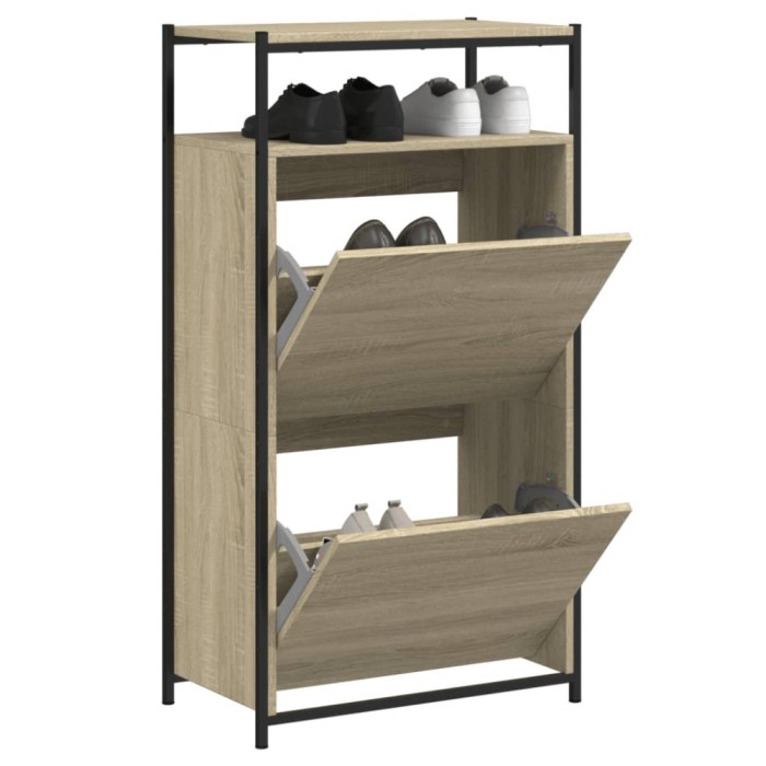 vidaXL Pantofar, stejar sonoma, 60x34x112 cm, lemn compozit