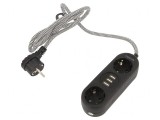 Prelungitor 5 Prize 250V 16A Negru LPS262U