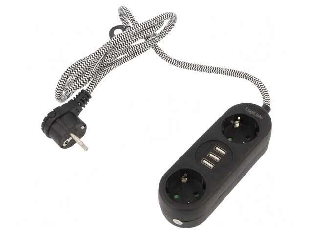 Prelungitor 5 Prize 250V 16A Negru LPS262U
