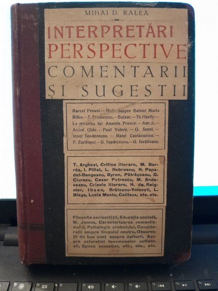 3 lucrari de Mihai D. Ralea, coligate. Interpretari. Perspective. Comentarii si sugestii
