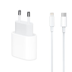 Incarcator PCS A2347 compatibil cu iPhone Apple, cu cablu de date, Type-C la tip Lightning, Fast charge 20W, 1m