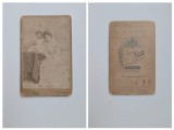 Fotografie de colectie CDV Atelier Franz Mandy, Fotograful Curtii Regale Bucuresti, Zoe Porumbacu, fata Generalului C-tin Cutescu 1877-78, Romania