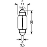 OSRAM 6418ULT ULTRA LIFE Bec, iluminare numar circulatie