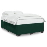 Cumpara ieftin Cadru de pat fara saltea, verde inchis, 140x200 cm, catifea