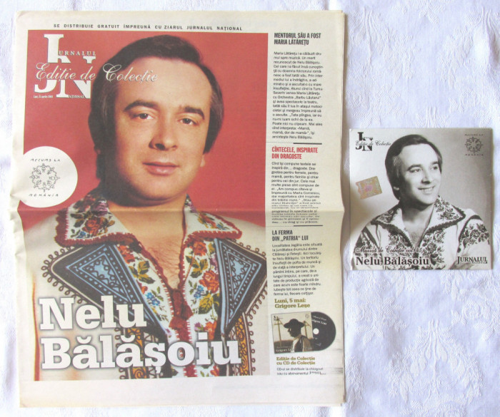 &quot;NELU BALASOIU&quot;, CD Muzica de Colectie Vol. 45 + Ziar JURNALUL NATIONAL, 2008