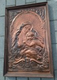 Un superb basorelief,tablou realizat integral din cupru