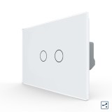 Cumpara ieftin Intrerupator Dublu Cap Scara / Cruce cu Touch LIVOLO din Sticla &ndash; Standard Italian SmartElectro IntelligentHouse