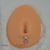 Piercing Buric cu Fluture si Cercul Infinitului din Argint si Cristale Zirconia, Tija Subtire, SaraTremo