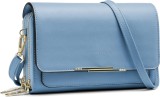 Cumpara ieftin Geanta de umar crossbody Roulens, din piele PU, albastru - RESIGILAT