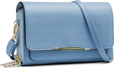 Geanta de umar crossbody Roulens, din piele PU, albastru - RESIGILAT foto