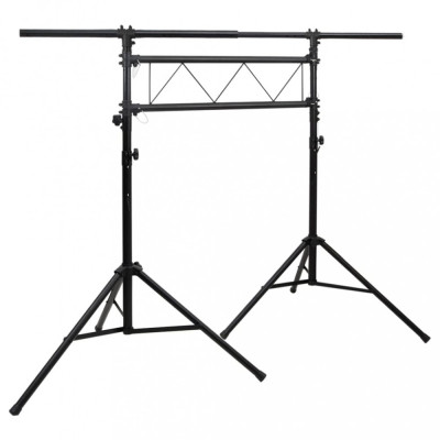 Gossi suport de reflector, negru, 238x115x(180-300) cm, otel foto