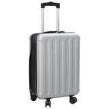 Valiză pliabilă cu husă dură de 20in argintie 34 x 23 x 55.5 cm ABS