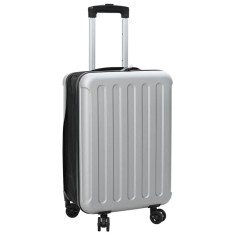 vidaXL Valiză pliabilă cu husă dură de 20in argintie 34 x 23 x 55.5 cm ABS
