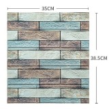 Set 10 Placi Tapet 3D 35 x 38 cm, 3 mm, 1.33 mp, Multicolor