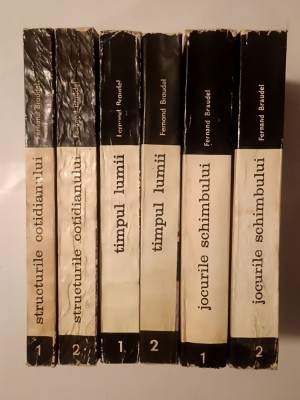 Fernand Braudel - Jocurile schimbului (2 vol.) + Structurile cotidianului (2 vol) + Timpul lumii (2 vol) (trilogia completă) foto