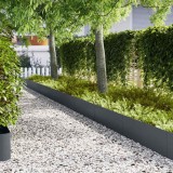 Borduri Gazon vidaXL Antracit 50 buc, 100x0.5x30 cm, Plastic Sintetic, Margini Gradina, Delimitare, Decor, Montaj Facil