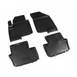Covorase Cauciuc Tip Tavita Jeep Compass II (2017-2023) + Protectie Tunel Spate, ALM, Negru