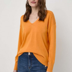 Morgan pulover femei, culoarea portocaliu, light
