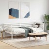 VidaXL Pat de zi fără saltea alb 75x190 cm lemn masiv de pin 842883