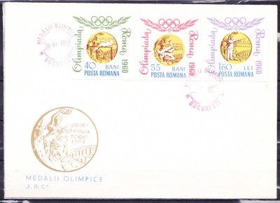 TSV$ - FDC 1964 LP 596 A MEDALII OLIMPICE foto
