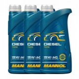 Cumpara ieftin Pachet 3 litri Ulei Motor Mannol Diesel 15W40 - 1 Litru (Mineral, Protectie Extinsa Diesel)