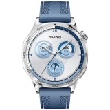Smartwatch Huawei Watch GT 5, Albastru, Ecran 1.43 AMOLED, Apel Bluetooth, Monitorizare SPO2, Autonomie 14 zile, 5ATM