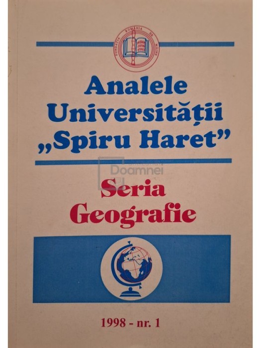 Grigore Posea - Analele Universitatii Spiru Haret seria geografie, nr. 1 (Editia: 1998)