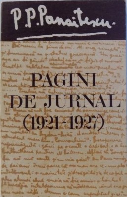 P. P. Panaitescu - Pagini de jurnal (1921-1927) foto