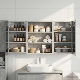 vidaXL Set dulap baie cu raft 3 pcs 100 x 10,5 x 50 cm Lemn compozit 3403683