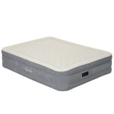 Saltea camping, gonflabila, cu pompa electrica incorporata, 220-240 V, PVC, gri si bej, 203x92x46 cm, ART