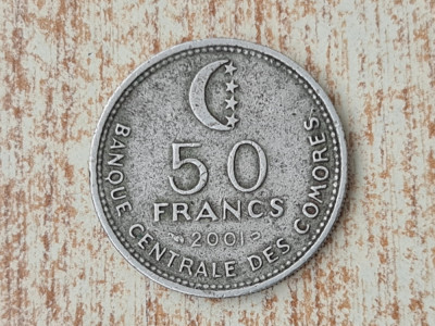 50 francs 2001 Insulele Comores. foto