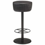 Cumpara ieftin Scaun de bar, negru, piele naturala