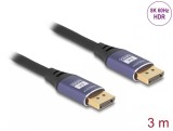Cablu Displayport 8K60Hz/4K240Hz T-T 3m Negru/Mov, Delock 80602