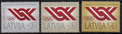 LETONIA 1992, Comitetul Olimpic National, Sport, serie neuzată, MNH foto