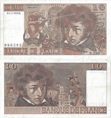 1976 (1 VII), 10 francs (P-150c.4) - Franța foto