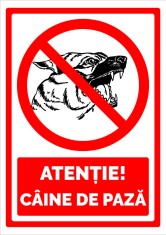 Semn pentru atentie caine de paza foto